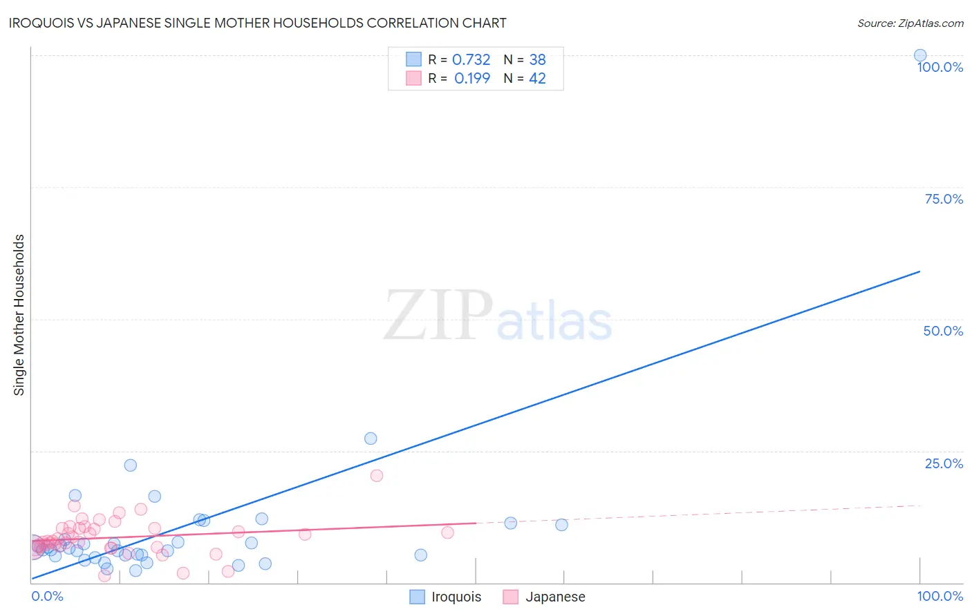 Iroquois vs Japanese Single Mother Households