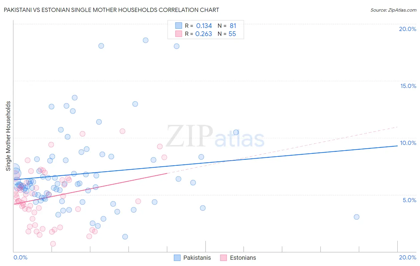 Pakistani vs Estonian Single Mother Households