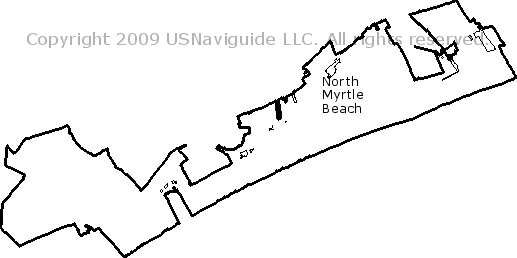 Myrtle Beach City Limits Map North Myrtle Beach, South Carolina Zip Code Boundary Map (SC)