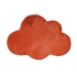 Children's velvet carpet, cloud shape, 70x100CM - CLOUDY Color Orange