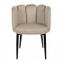 Stain-resistant velvet chair - CONNOR Color Taupe