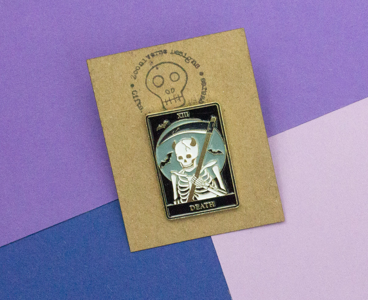 Death Tarot Card Enamel Pin - Zooniverse Designs