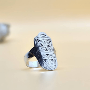 MOROCCAN HAMSA HAND RING Special Handmade in Silver