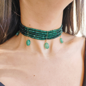 Experience the Allure of Morocco with our Moroccan Emerald Choker - Limited Stock!