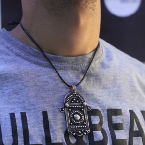 Captivating Hamsa Hand Pendant: Vintage Berber Necklace