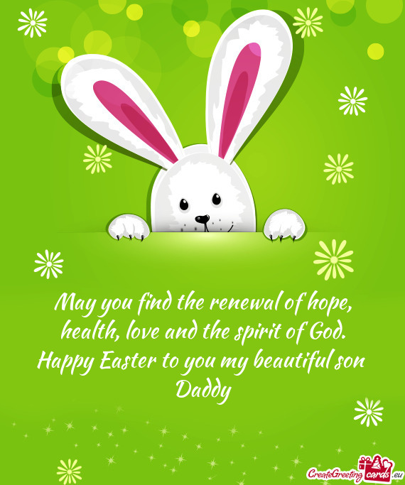 Happy Easter to you my beautiful son