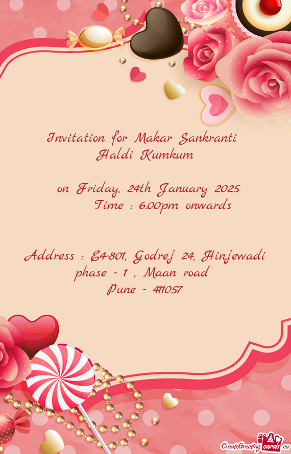 Invitation for Makar Sankranti