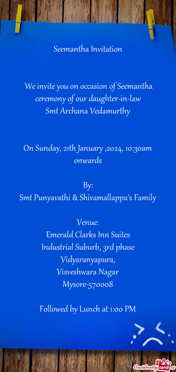 On Sunday, 21th January ,2024, 10:30am onwards