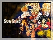 wszystkie, formy, son goku